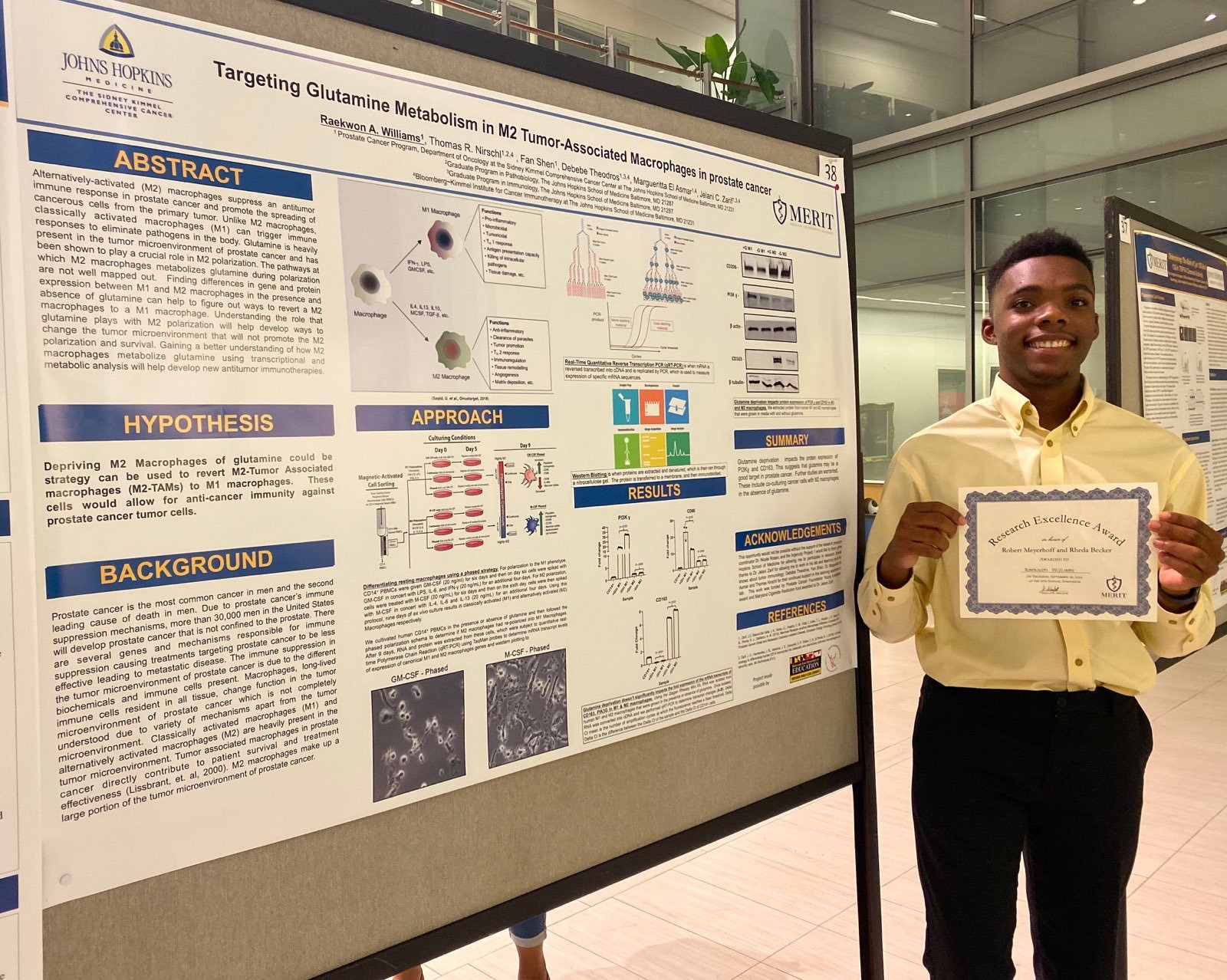 Raekwon Williams, MERIT and Ingenuity scholar, presents his research at the annual MERIT Symposium